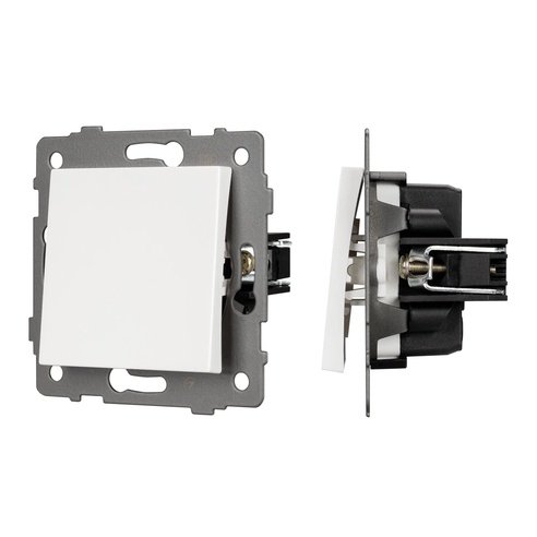 Механизм выключателя одноклавишный перекрёстный SWT-MKX1-PL-WH-V (250V, 10A) (Arlight, -)