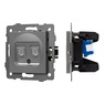 Механизм компьютерной розетки двойной SCT-MPC2-PL-GR-V (RJ-45, CAT6) (Arlight, -)