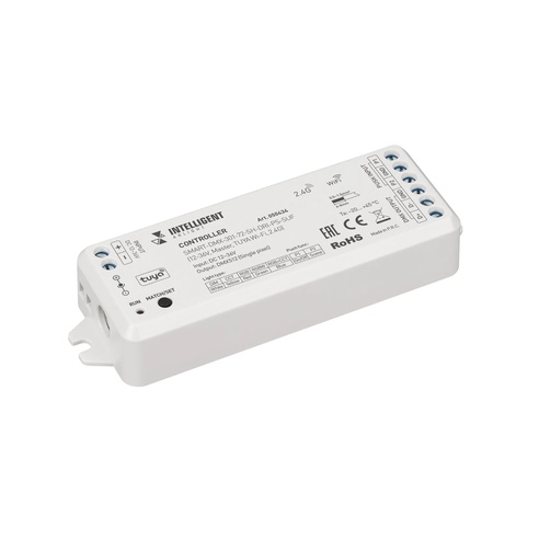 INTELLIGENT ARLIGHT Контроллер SMART-DMX-301-72-SH-DRI-PS-SUF (12-36V, Master, TUYA Wi-Fi, 2.4G) (IARL, IP20 Пластик, 5 лет)