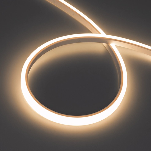 Лента герметичная WAVE-TOP-PU-A144-10x10mm 24V Warm3500 (5 W/m, IP68, 1m, wire x1) (Arlight, Вывод боковой, 3 года)