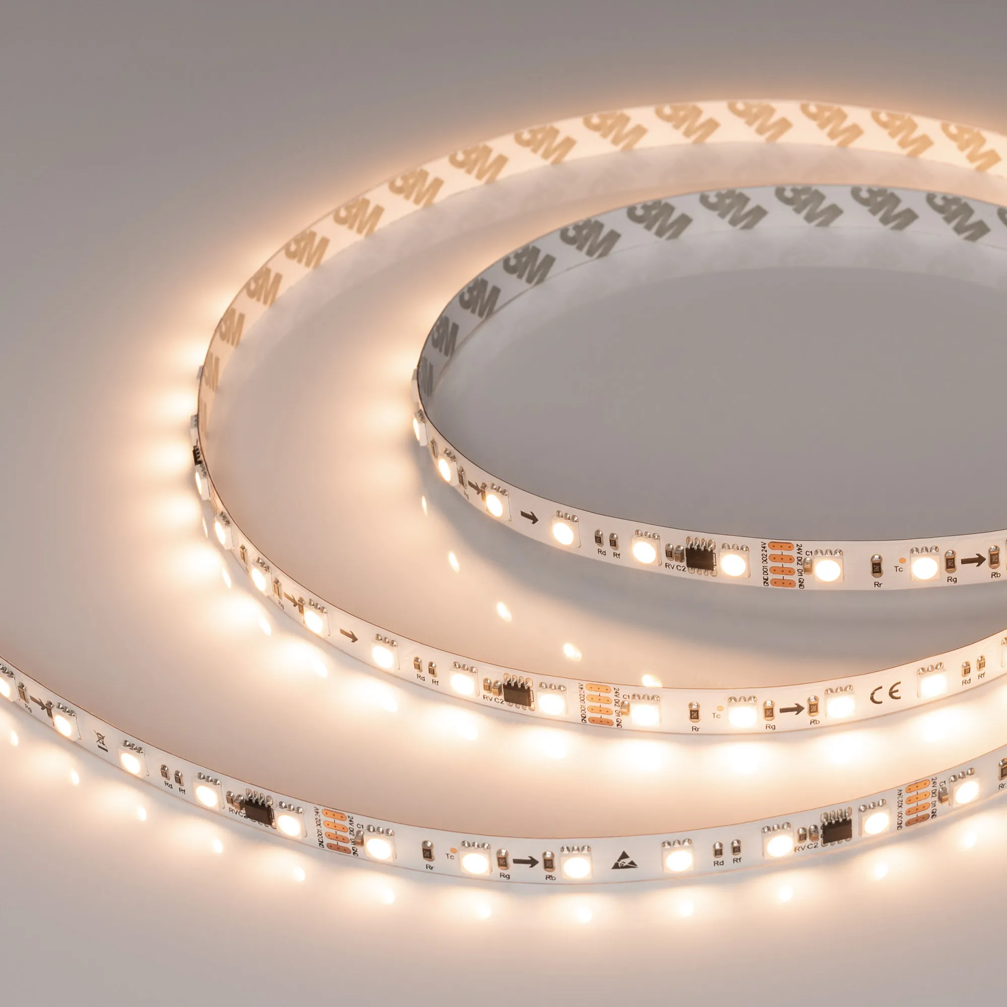 Лента светодиодная SPI-B60-10mm 24V Warm3000-PX6-RAM (15 W/m, IP20, 5060, 5m) (Arlight, бегущий огонь) - изображение товара